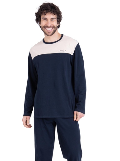 Pyjama long col rond