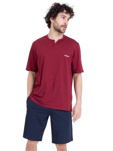 Pyjama court col ouvert